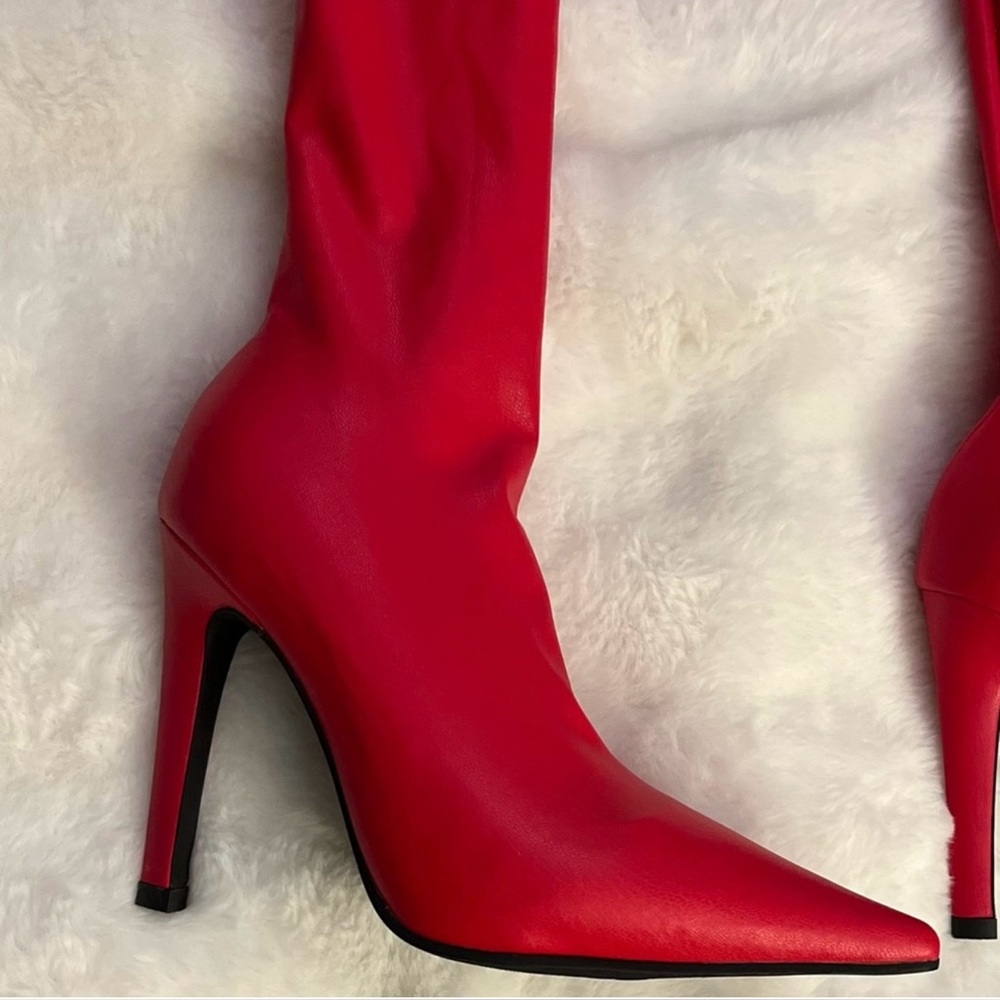 Jeffrey Campbell Pantalones Boots – Red | Size 10 | NEW IN BOX - Picture 7 of 13